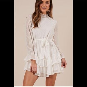 Showpo White Mini Dress Size 2 White